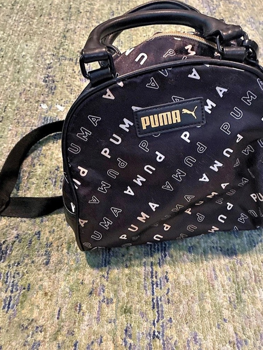 Puma Printed Travel Bag in Black & White Like New